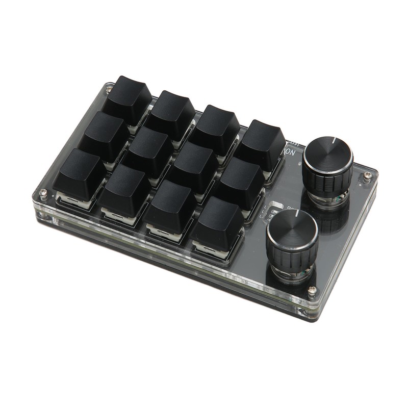 Mini Keypad 12 Keys 2 Knobs USB Or BT Connection