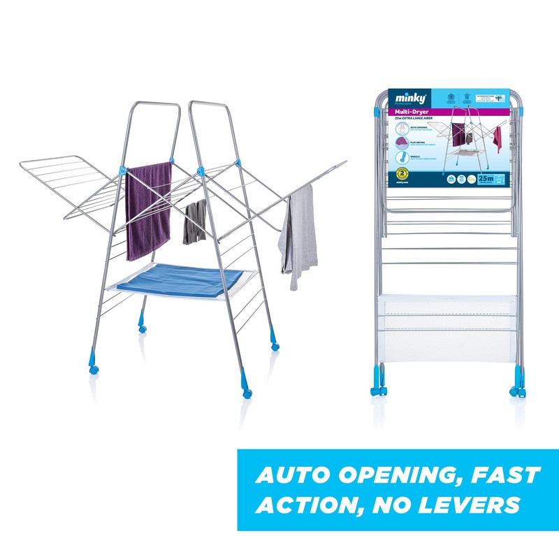 Minky Homecare Multi Dryer Drying Rack, Silver