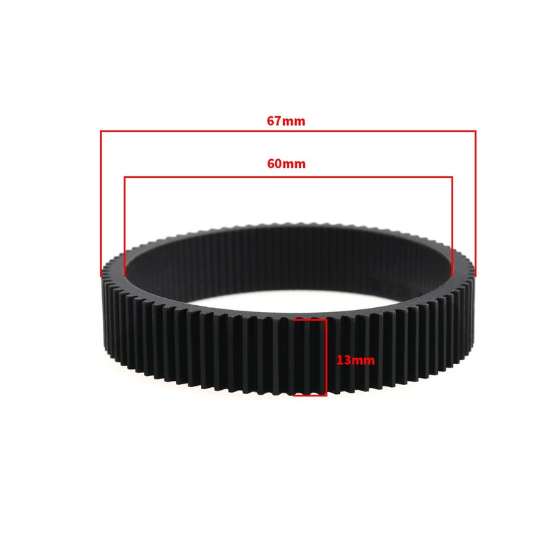 SG Store Seamless Focus Gear Ring for 60-67mm Diameter Lens