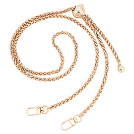 WADORN Metal Purse Chain Strap, 49.6 Inch Adjustable Shoulder Chain Strap Replacement Women CrossBody Bag Chain with Ball Bead Adjuster Alloy Bag Chain Strap for Handbag Hobo Bag Clutches, Light Gold