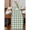 Sage Green Table Runner 72 Inches Long Cotton Linen Tablerunner