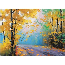 Fine Art Canvas Misty Autumn Day Canvas Wall Decor by Artist Graham Gercken for Living Room, Bedroom, Bathroom, Kitchen, Office, Bar, Dining & Guest Room - Ready to Hang - 32 in x 24 in