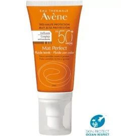 Avène Avene Protector Solar 50+ Antestoque Seco Fluido Mat C/color