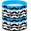 CupaPlay 48PCS Moustache Rubber Bracelets Party Favors-Moustache Silicone Wristbands Party