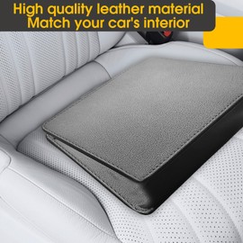 Realjoy Car Bin Small with 100 Pieces Rubbish Bags, Car Rubbish Liner, Foldable Car Rubbish Bin, Rubbish Bin for Car, Leather Car Waste Container, Multi-Purpose Car Boot Organiser, Car Accessories