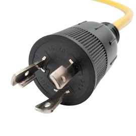 Parkworld 60592 Adapter Cord Twist Lock L6-20P 20AMP Plug to NEMA 6-20R T-Blade (Also for 6-15R) Receptacle UL Listed 3FT