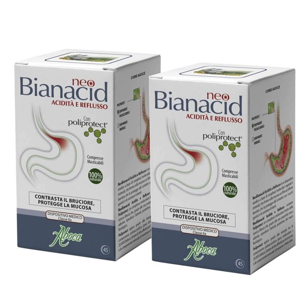 2 Aboca Neo Bianacid 45 Tablets