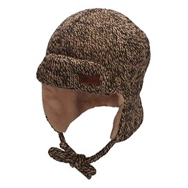 Sterntaler Baby Boys Hat Baby Aviator Hat Knitted Hat Baby Hat Teddy with Ear Flaps and Tie Band Navy, dark brown