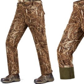 NEW VIEW Camo Hunting Pants for Men Cold Weather, Insulated Hunting Pants with Warm Fleece Lining for Winter Deer Duck Hunts