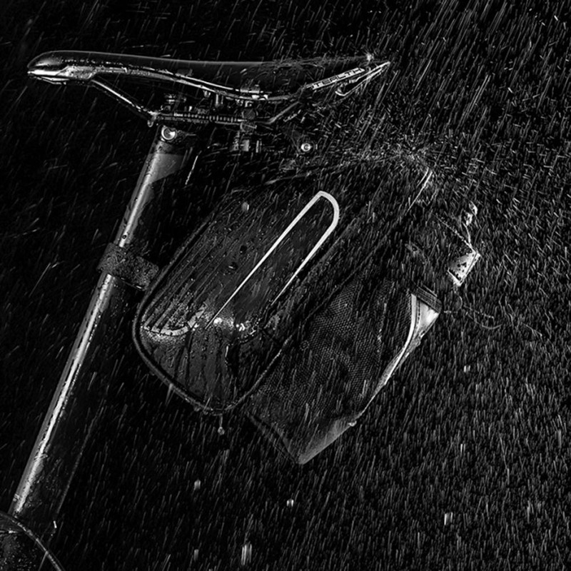 Bike Seat Bag Waterproof Reflective Saddle Bag with Water Bottle