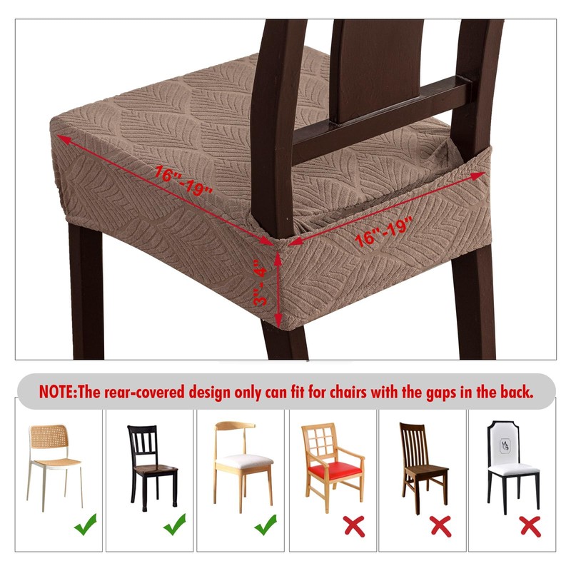 YUEANG Removable Washable Dining Chair Seat Covers Set of 4,Stretch