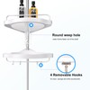 HAMITOR Corner Shower Caddy Tension Pole: Adjustable Stainless Steel Shower