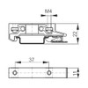 WITTKOWARE 3 x Mounting Brackets for Snap-on to a 35