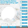 2-Pack Rechargeable Battery Operated Motion Sensor Ceiling Lights with Remotes,