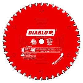 Diablo Tools 8 1/2 Inch X 40 Tooth General Purpose Slide Miter Saw Blade