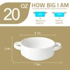 Sweejar Ceramic Soup Bowls with Double Handles, 20 Oz Stacked