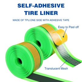 GRELiving 2 Pack Bike Tire Liner with Self-Adhesive, 38x2300x1mm Bike Tube Flat Protectors,Anti Puncture Compatible with 12" 16" 18" 20" 24" 26" 27.5" 29",Mountain and Road Bicycle Tires