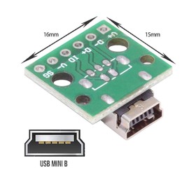 NFHK 5pcs/Set DIY OEM USB2.0 Mini-B Female Receptacle Socket Connector Horizontal with PCB Mounting Assembly Solder Type 480Mbps
