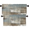 Shrahala Taupe Squares Texture Kitchen Valances, Grey and Beige Abstract