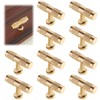 Xiciki 10 Pcs Gold Door Knobs Gold Kitchen Knobs, 50mm