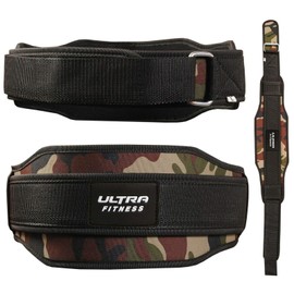 Weight Lifting Belt Gym Fitness Training Double Strength Neoprene Bodybuilding Workout Men Women Support Powerlifting Squats Deadlifts Equipment Back Support Neoprene Lumber Pain (Camouflage, M)