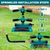 3 Pcs 360 Degree Sprinklers for Yard Automatic Rotating Lawn