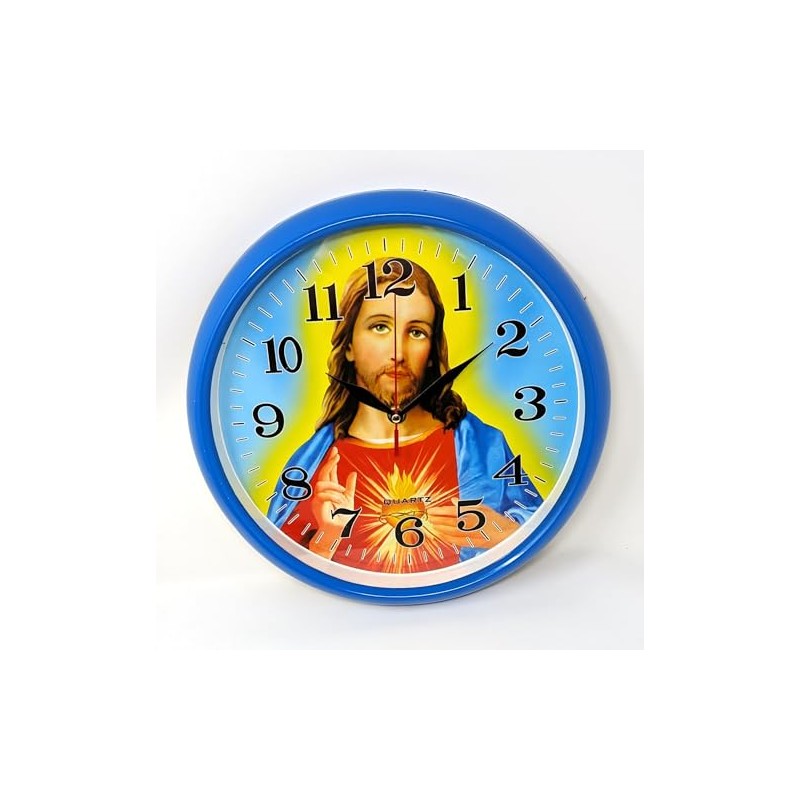 JRose Collections Jesus Wall Clock 28cm – Silent, Quartz Movement