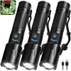 3 Pack Rechargeable Flashlights High Lumens - 9000 Lumens Super