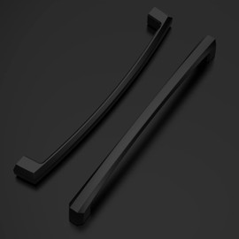 Amerdeco 10 Pack Matte Black Cabinet Pulls 6 Inch(152MM) Hole Centers Kitchen Cabinet Handles Hardware Kitchen Handles for Cabinets Cupboard Handles Drawer Pulls ZH0032