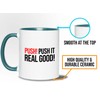 Bubble Hugs Nurse 2Tone Green Mug 11oz - Push! Push