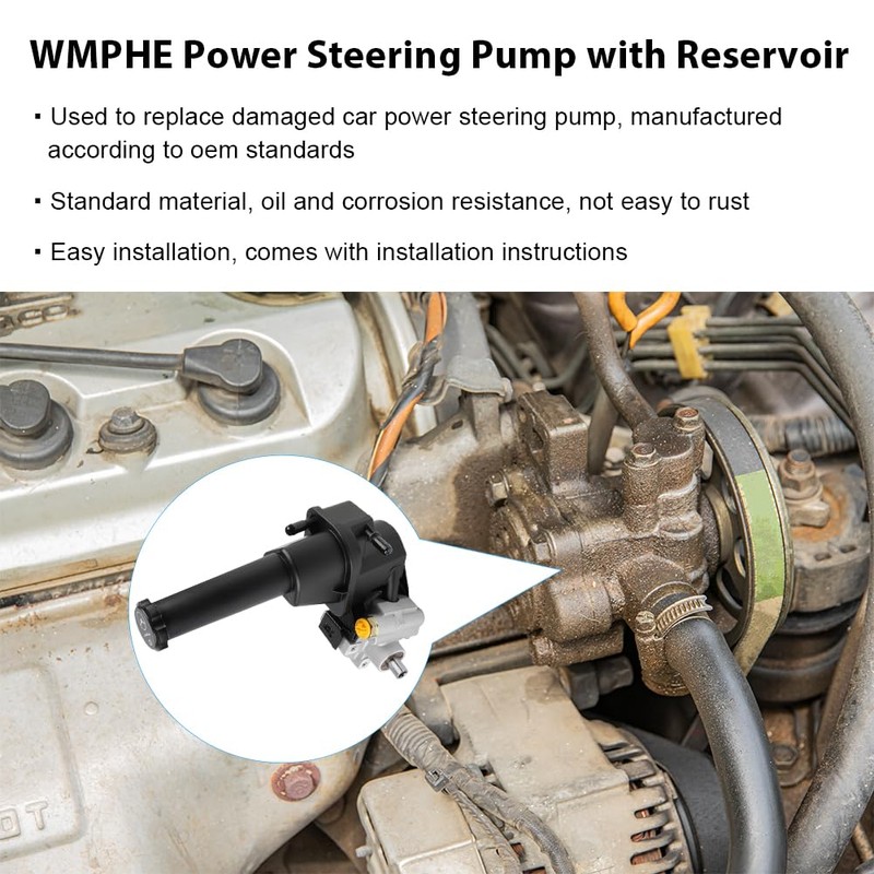 WMPHE Compatible with 20-5001R Power Steering Pump with Reservoir Chevy