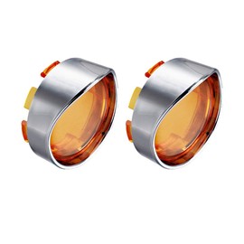 NTHREEAUTO - Luces intermitentes para Harley Dyna Fatboy Softail Road Glide, Ambar