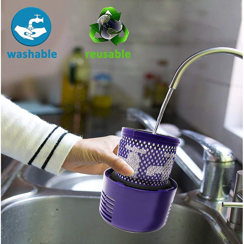 2 Pack Filters Replacement for Dyson V10 Cyclone Series, Absolute,