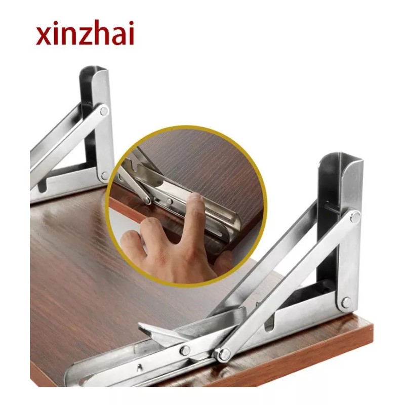 Acero Inoxidable Mensulas Soportes Para Repisas Plegable 4p