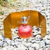 8 Plate Foldable Stove Windshield Outdoor Camping Accessory Cooking Gas