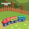 Play22 Wooden Train Set 12 Pcs Magnetic Includes 3 Engines-Toy