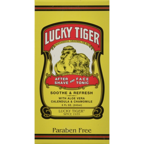 Lucky Tiger After Shave and Face Tonic, 8 Ounce