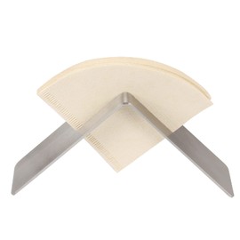 DIBTSA Coffee Filter Paper Holder, Single Slot Brushed Stainless Steel Coffee Paper Container Rack,Coffee Filter Storage Stand (Silver)