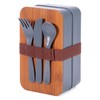 IS Gift Wheat Straw Bento Box with Cutlery (2 Assorted