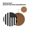 KOSUES Black White American Flag Absorbent Ceramic Car Coasters 2