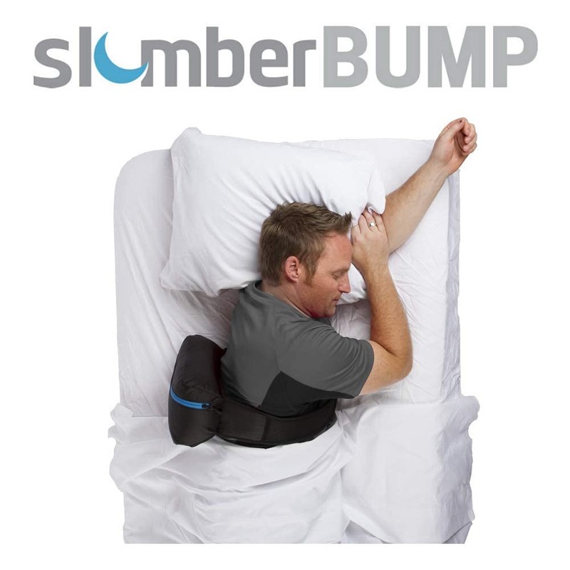 (LARGE) – SlumberBump Positional Sleep Belt for Snoring and Sleep – Disordered Breathing, Black/Grey
