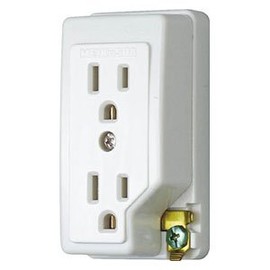 Bright a grounded Double Outlet et with (White) me2743 W
