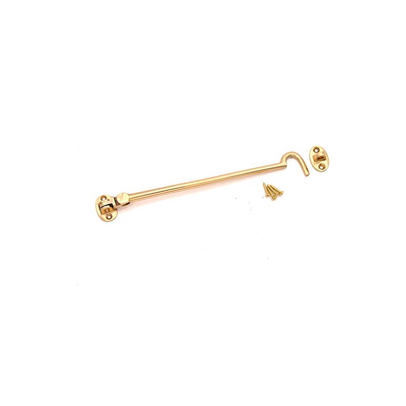 10" (250mm) Polished Brass Heavy Duty Brass Cabin Hook &