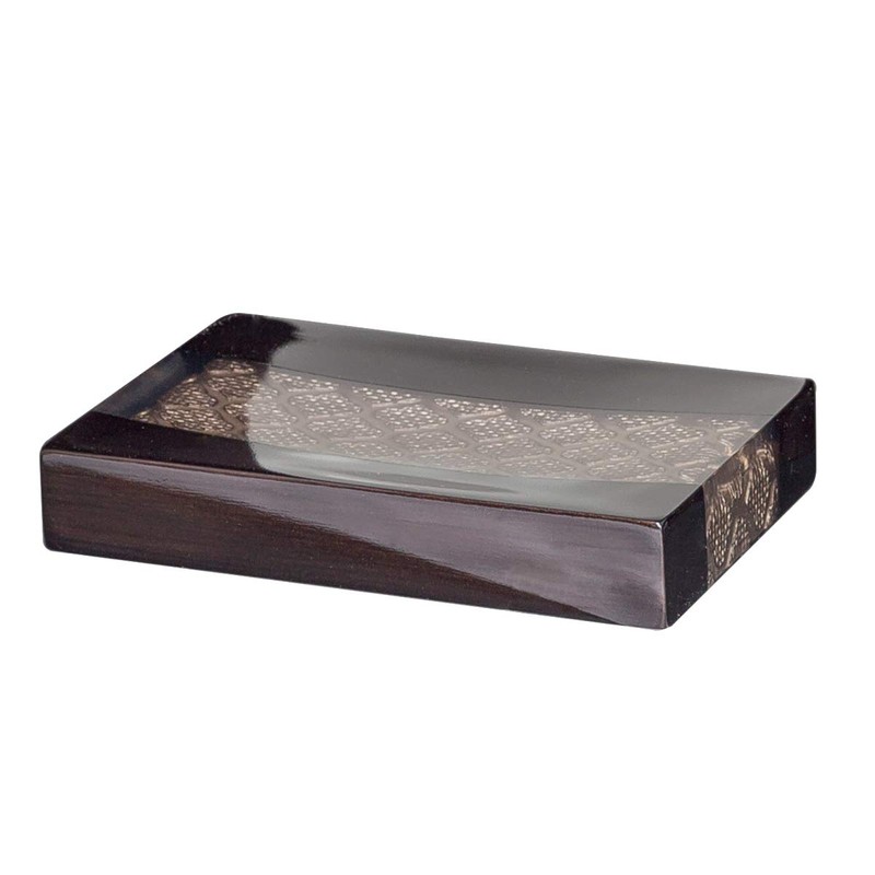 Creative Scents Dahlia Brown Bathroom Accessory Set Complete - Decorative