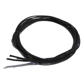 Guitar wire 3x 1 meter lengths of black cloth 22 gauge vintage waxed for pickups, pots