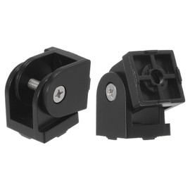 sourcing map 2Pcs Die-Cast Aluminum Pivot Joint 180°Adjustable Flexible Pivot Joint Connector for 3030 Series Aluminum Extrusion Profile, Aperture 8mm, Black