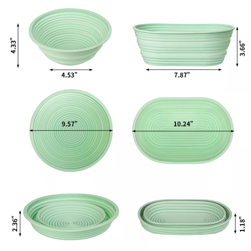 Doe~Dough Non-stick Silicon Bread Proofing Basket, Washable Baking Bowl, Home
