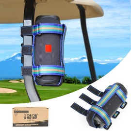 10L0L Portable Speaker Mount Compatible with Golf Cart Accessories, Removable Bluetooth Wireless Speaker Holder Straps for Yamaha, EZGO, Club Car, Bike/Moto/ATV (Variegated)