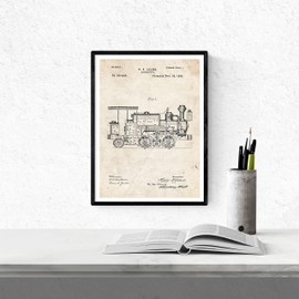 Nacnic Beige Vintage Patent Poster Set