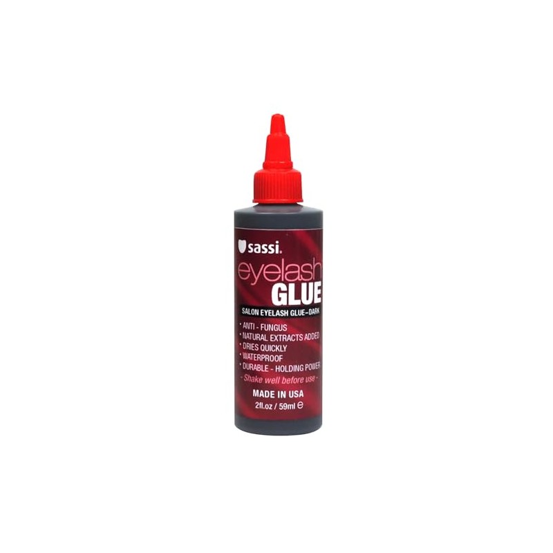 Sassi Salon Eyelash Glue, Dark, 2 oz Bottle by Sassi